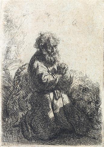 REMBRANDT VAN RIJN Two etchings.